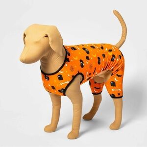 Target Orange & Black Halloween Dog Pajamas - Spooky Print